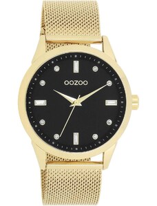 OOZOO Timepieces Crystals - C11283, Gold case with Stainless Steel Bracelet