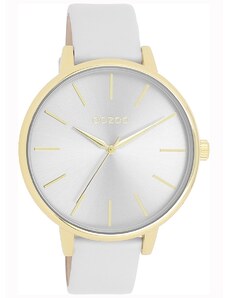 OOZOO Timepieces - C11290, Gold case with Grey Leather Strap
