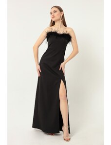 Lafaba Γυναικείο Μαύρο Βραδινό Φόρεμα &; Φόρεμα Prom με Otrish Λεπτομέρεια