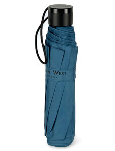 Ομπρέλα Βροχής σπαστή χειροκίνητη Kevin West 1460-106-Πετρολ