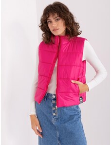 Fashionhunters Fuchsia quilted vest