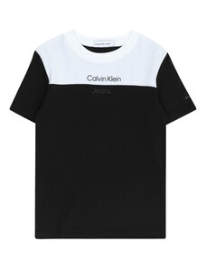 Calvin Klein Jeans Μπλουζάκι σκούρο γκρι / μαύρο / λευκό