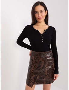 Fashionhunters Women's black striped blouse BASIC FEEL GOOD