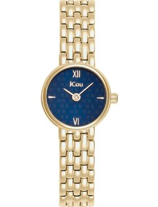 JCOU Lamelle Extra Small - JU19067-4, Gold case with Stainless Steel Bracelet