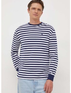 Βαμβακερή μπλούζα με μακριά μανίκια Polo Ralph Lauren χρώμα: ναυτικό μπλε
