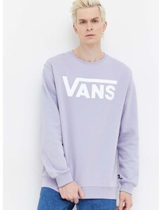 Βαμβακερή μπλούζα Vans χρώμα: μοβ