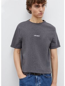 Βαμβακερό μπλουζάκι Les Deux ανδρικά, χρώμα: γκρι