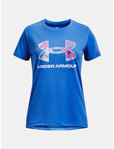 Κοριτσιών Under Armour UA Tech Print BL SSC T-shirt Blue
