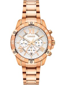 BREEZE Spectacolo Crystals Chronograph - 212441.4, Rose Gold case with Stainless Steel Bracelet