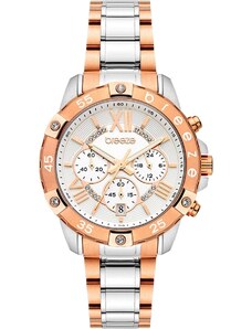 BREEZE Spectacolo Crystals Chronograph - 712441.1, Rose Gold case with Stainless Steel Bracelet