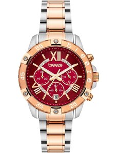 BREEZE Spectacolo Crystals Chronograph - 712441.6, Rose Gold case with Stainless Steel Bracelet