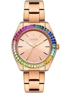 BREEZE Prismatic Crystals - 212411.4, Rose Gold case with Stainless Steel Bracelet