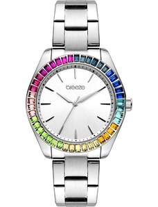 BREEZE Prismatic Crystals - 612411.1, Silver case with Stainless Steel Bracelet