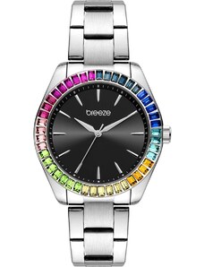 BREEZE Prismatic Crystals - 612411.2, Silver case with Stainless Steel Bracelet
