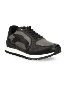 Trussardi Orbite FX Tumbled Black/White Ανδρικά Sneakers Μαύρα (77A00488 9Y099996 K322)