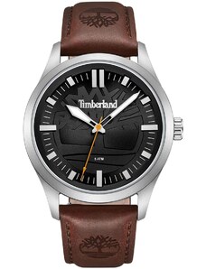 TIMBERLAND RAMBUSH - TDWGA0029602, Silver case with Brown Leather Strap