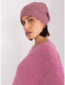 Fashionhunters Dusty purple winter hat with cashmere