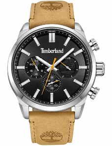 TIMBERLAND HENNIKER II - TDWGF0028701, Silver case with Brown Leather Strap