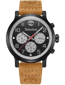 TIMBERLAND PANCHER - TDWGF0028902, Black case with Brown Leather Strap