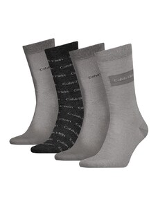 Calvin Klein Ανδρικές Κάλτσες All Over Logo Συσκευασία Δώρου - 4 Ζεύγη