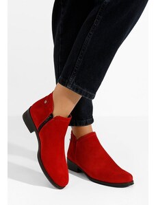 Zapatos Γυναικεία δερμάτινα μποτάκια Rimina V5 κοκκινο