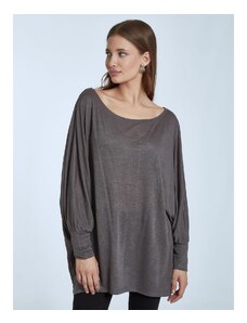 Celestino Oversized μπλούζα λεπτής πλέξης γκρι για Γυναίκα