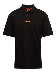 HUGO Μπλουζάκι 'Dalio' λάιμ / ροζ / μαύρο