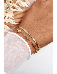 Kesi Women's snake bracelet with bow ties, gold