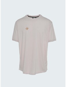 MagicBee Gold Embroidered Tee - Powder Pink