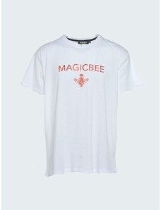 MagicBee Splashed Logo Tee - Orange White