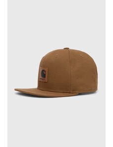 Βαμβακερό καπέλο του μπέιζμπολ Carhartt WIP χρώμα καφέ I023099.HZXX