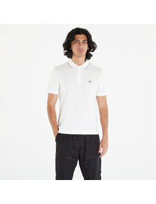 Ανδρικά μπλουζάκια C.P. Company Stretch Piquet Slim Polo Shirt White