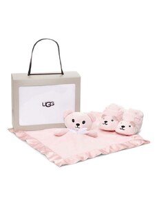 Βρεφικά παπούτσια UGG Bixbee And Lovey Bear Stuffie χρώμα: ροζ