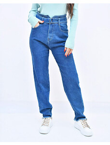 BELTIPO Γυναικείο Παντελόνι τζιν μπλε με ζώνη