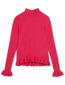 TED BAKER Πλεκτο Pipalee Frill Detail Cropped Sweater 271344 brt-pink