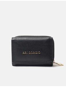 ARI GORGIO Διπλό πορτοφόλι μονόχρωμο με πολλαπλές θήκες S Μαύρο