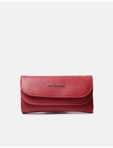 ARI GORGIO Μονόχρωμο πορτοφόλι με πολλαπλές θήκες Κόκκινο