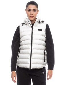 BE:NATION ESSENTIALS PUFFER VEST DETACHABLE HOOD 08102304-3A Γκρί