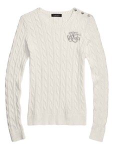 RALPH LAUREN Πουλοβερ Gassed Cotton-Sweater 200925325004 white