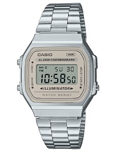 CASIO Vintage A-168WA-8AYES Silver Stainless Steel Bracelet