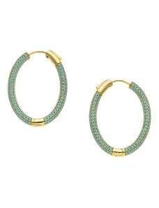 BREEZE Earring Zircons | Silver 925° Gold Plated 211010.1