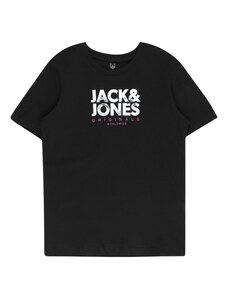 Jack & Jones Junior Μπλουζάκι 'BOOSTER' ροζ / μαύρο / λευκό