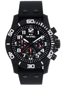 TW STEEL Carbon Chronograph - CA1, Black case with Black Rubber Strap