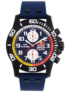 TW STEEL Carbon Red Bull Ampol Racing Chronograph - CA6, Black case with Blue Rubber Strap