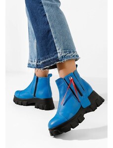 Zapatos Γυναικεία δερμάτινα μποτάκια Endless μπλε