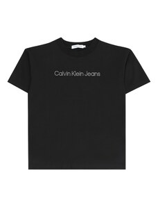 Calvin Klein Jeans Μπλουζάκι ασημόγκριζο / μαύρο