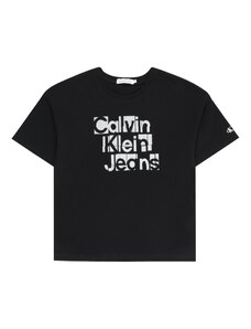 Calvin Klein Jeans Μπλουζάκι ασημόγκριζο / μαύρο