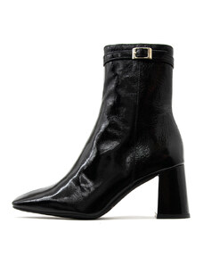 PATENT LEATHER MID HEEL ANKLE BOOTS WOMEN ANGEL ALARCON