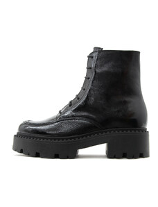 PATENT LEATHER BIKER BOOTS WOMEN BACALI COLLECTION