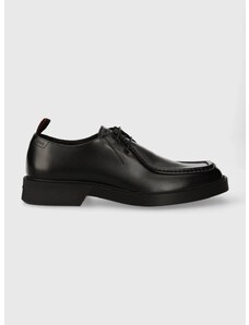 Δερμάτινα κλειστά παπούτσια HUGO Iker χρώμα: μαύρο, 50512736